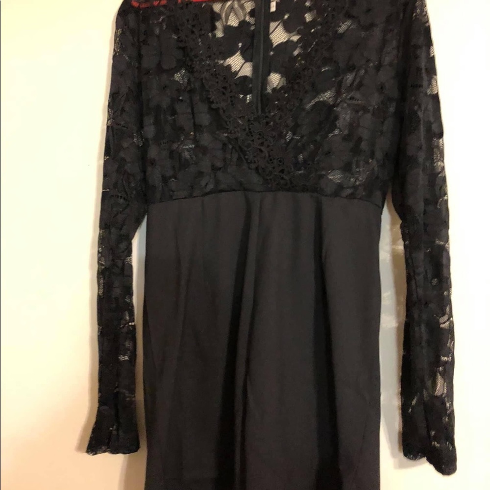 Black laced romper